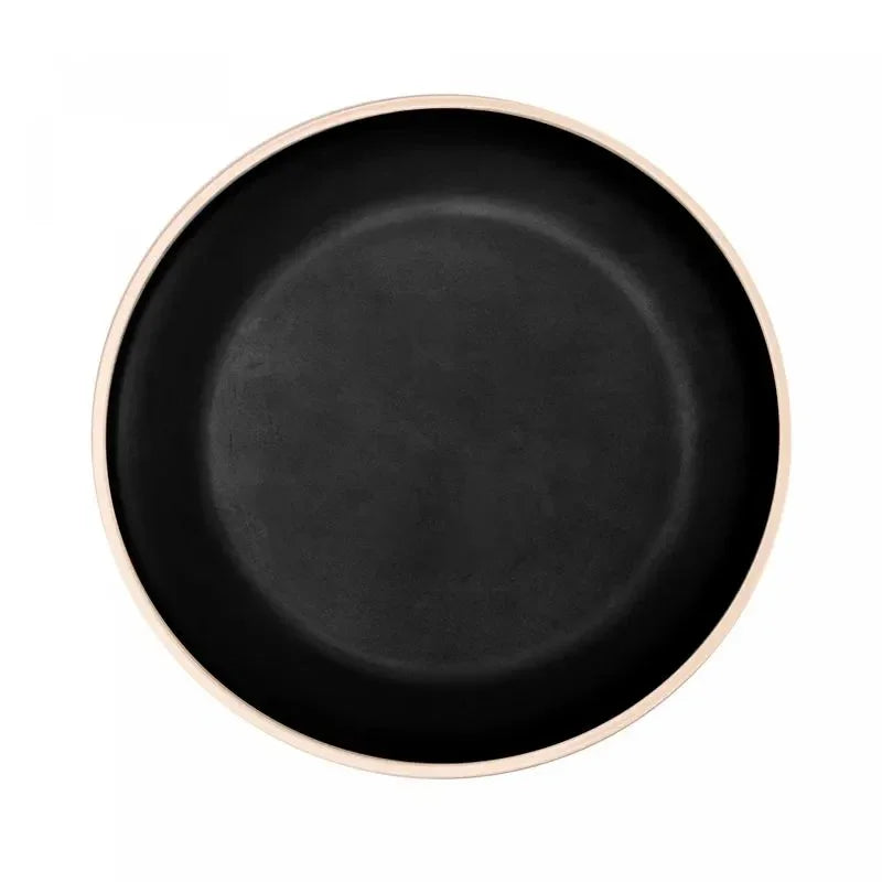 Prato de Sobremesa de Melamina Class Preto Wolff 21,5cm