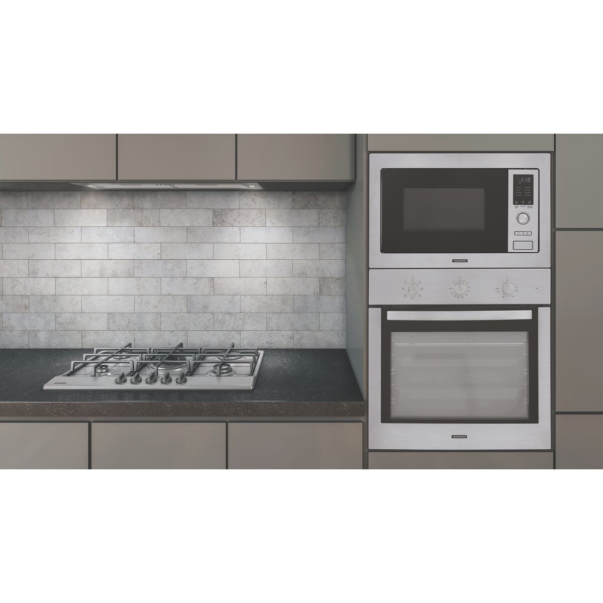 Cooktop a Gás Tramontina New Penta 5GX TRI HE 75 Aço Inox