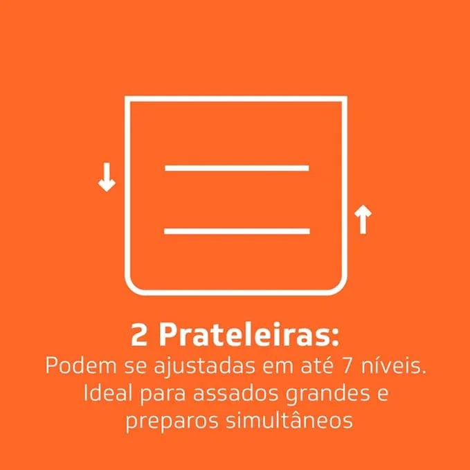 Forno de Embutir a Gás Brastemp 78 Litros Espelhado com Grill e Timer BOA84AR