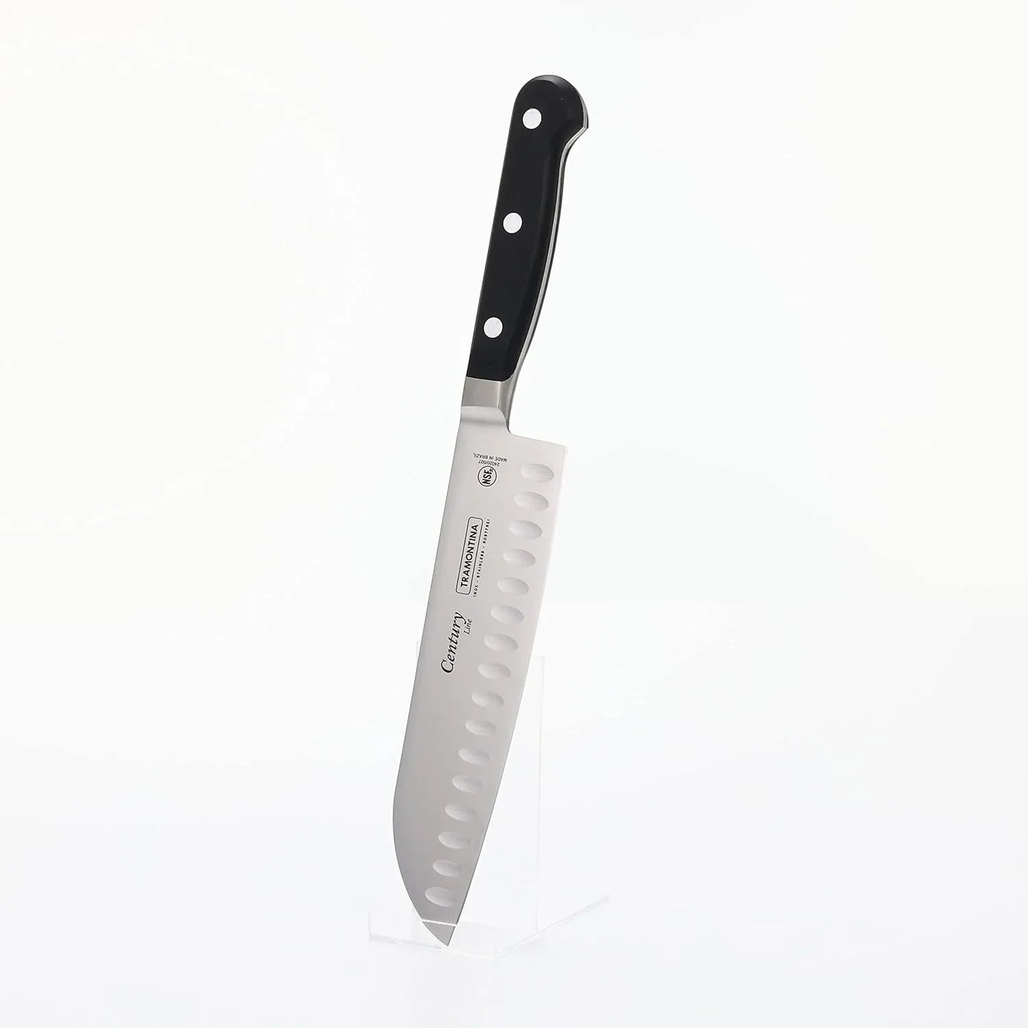 Faca Santoku Tramontina 7 Century Preto Lâmina Aço Inox