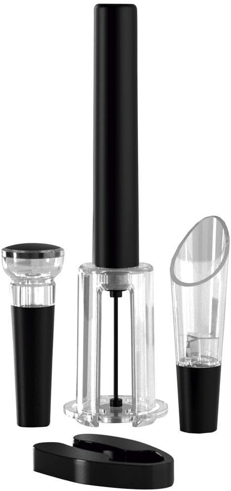 Kit Saca Rolha de Pressão com 4 Peças Preto Mimo Style