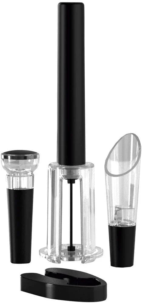 Kit Saca Rolha de Pressão com 4 Peças Preto Mimo Style