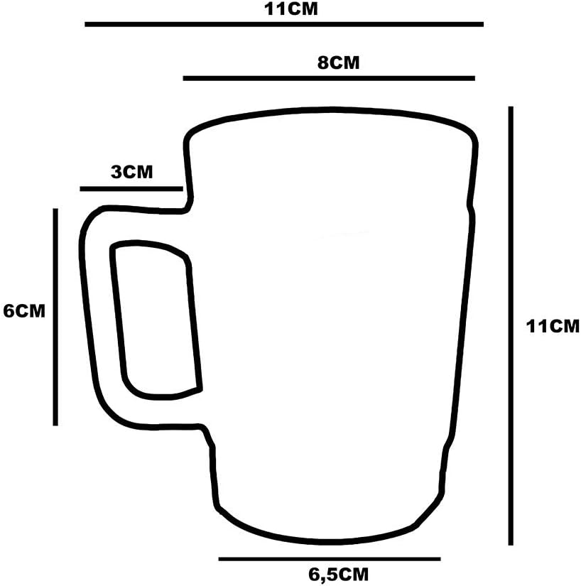 Caneca de Cerâmica Ceraflame Coffee Preto Mondoceram 300ml