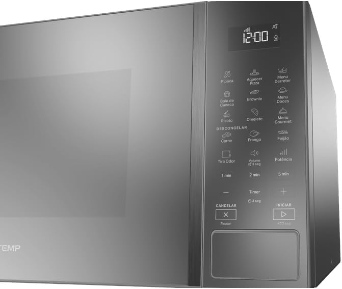 Micro-ondas Brastemp 32L com Menu Gourmet Cinza Espelhado BMS46AR