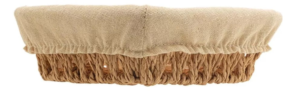 Cesta de Fibra com Forro de Poliéster Coração Wolff 26cm x 26,5cm x 8cm