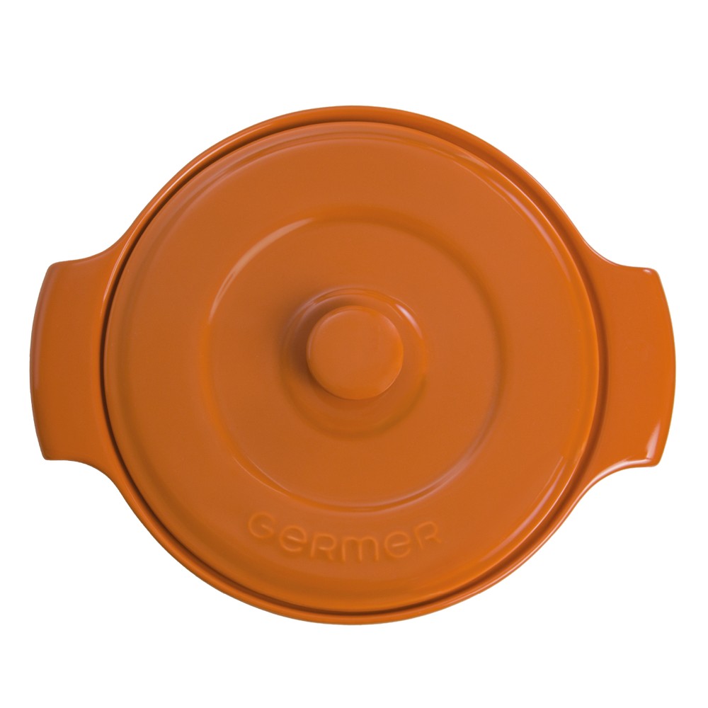 Cocotte De Porcelana Laranja Germer 22cm