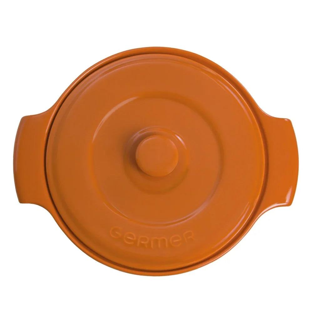 Cocotte De Porcelana Laranja Germer 22cm
