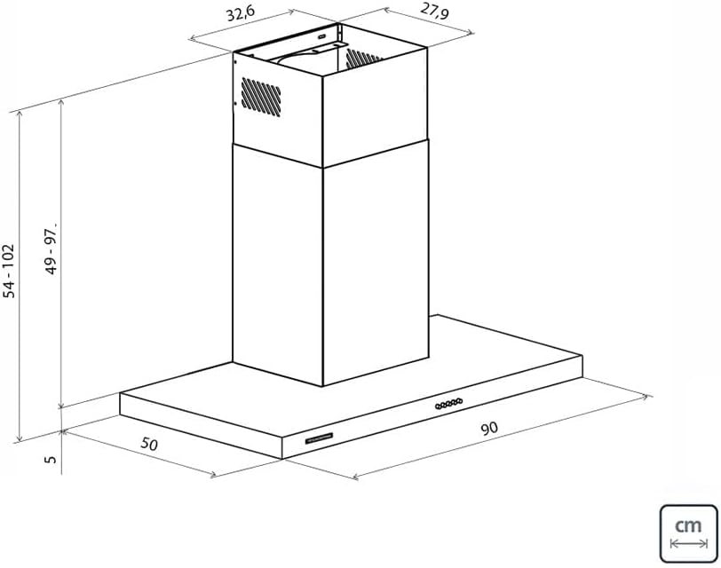 Coifa de Parede Inox New Dritta Tramontina Inox 90cm
