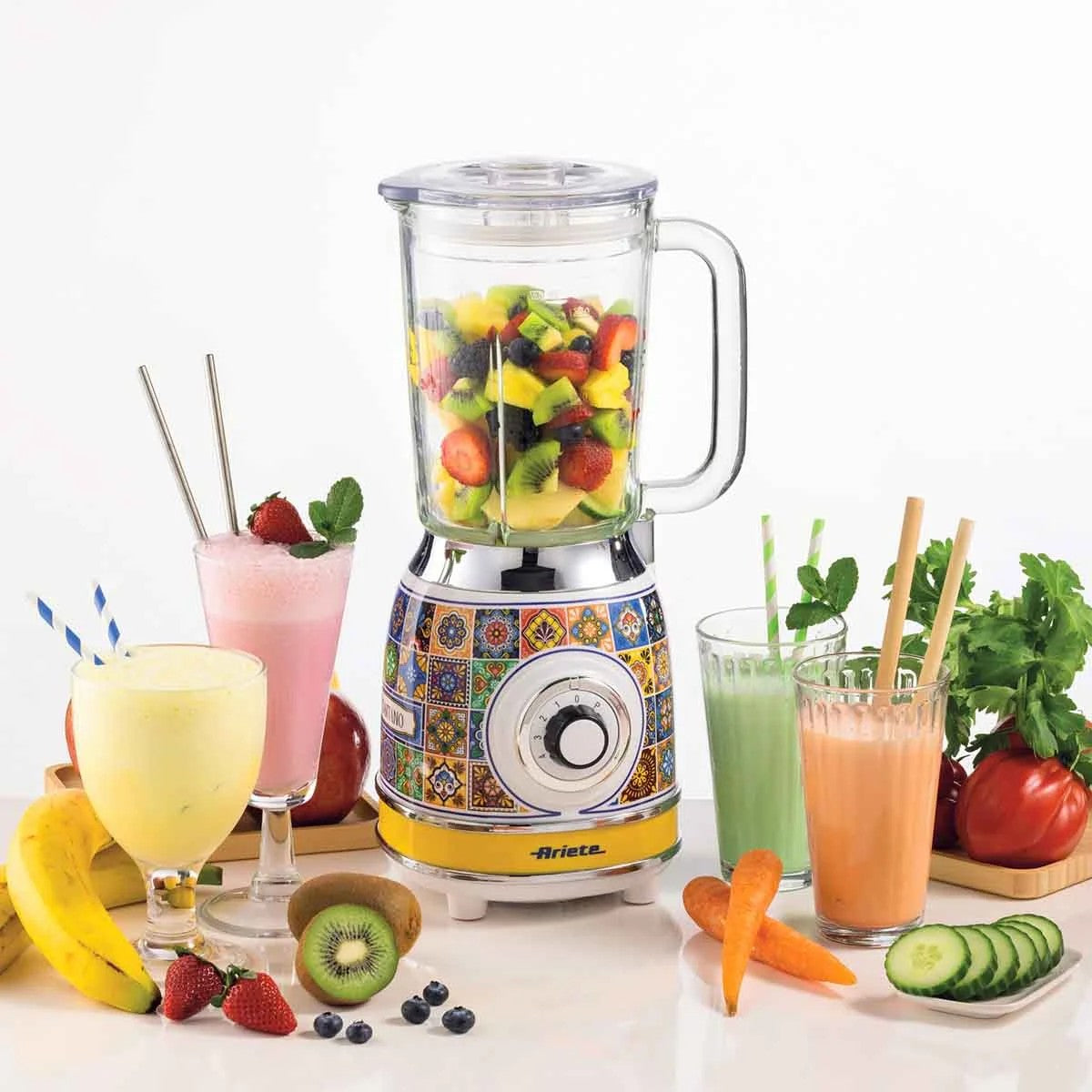 Liquidificador Ariete 583 Positano com Copo de Vidro de 1000W e 1,5 litros