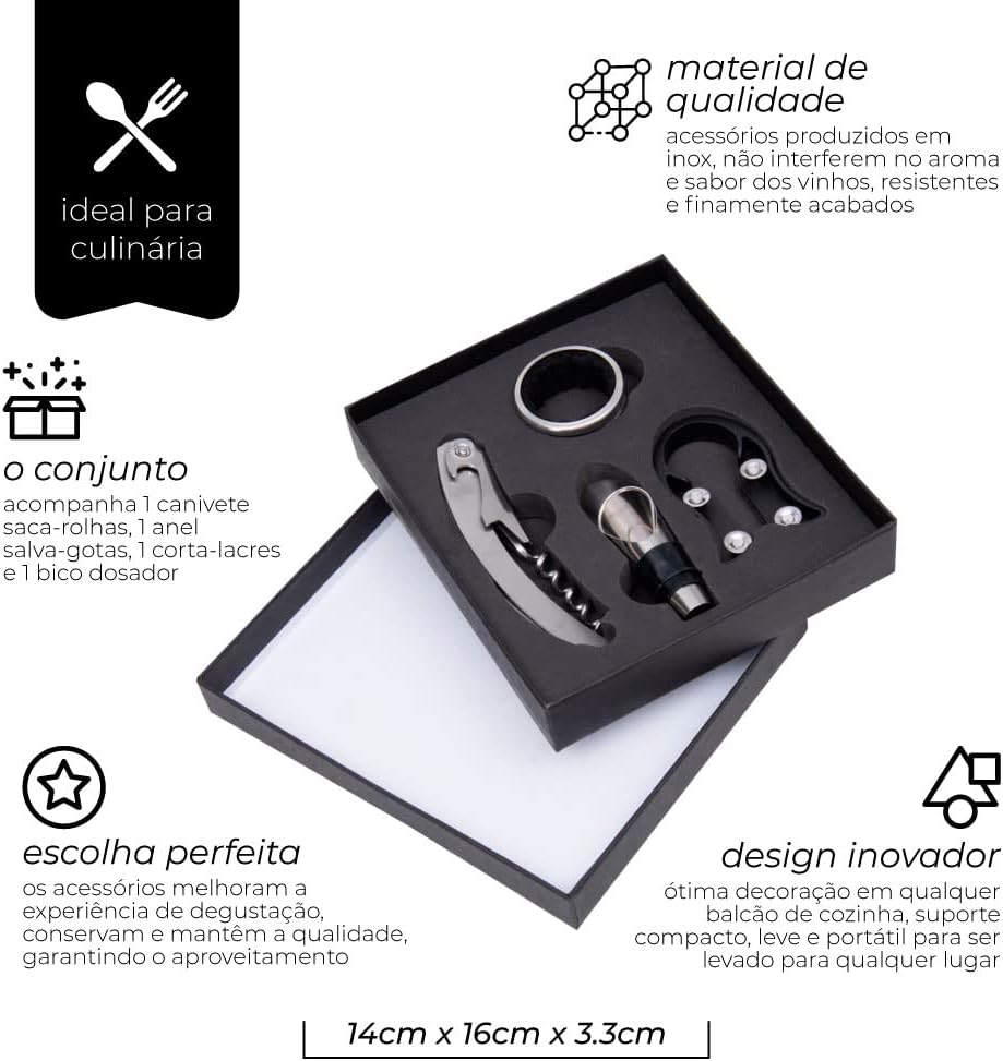Jogo para Whisky no Estojo 4 Peças Mimo Style