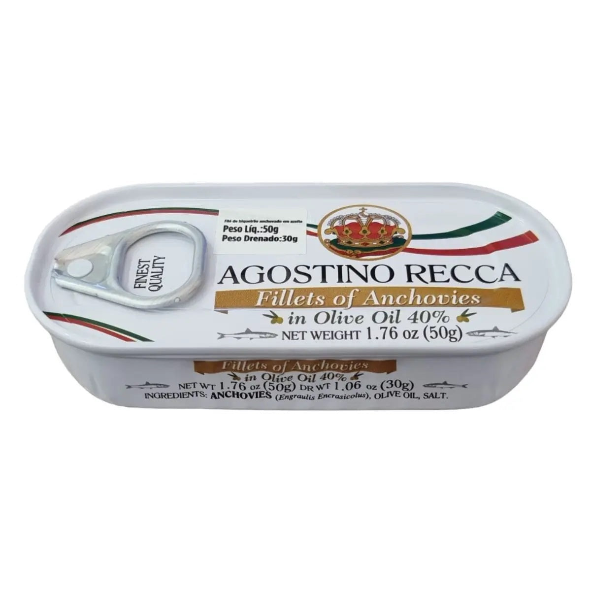 Filé de Anchova Italiana Agostino Recca em Azeite 50g