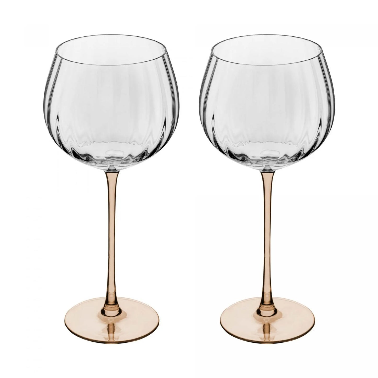 Conjunto de 2 Taças de Vinho de Vidro com Haste Âmbar Classic Wolff 620ml