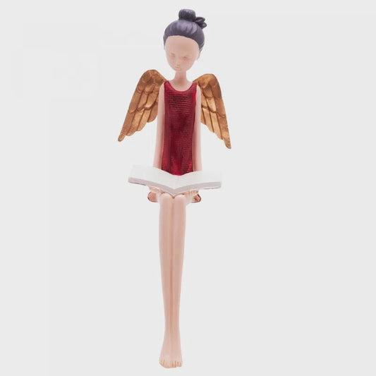 Figura Decorativa Resina Anjo Boneca wolff 24cm