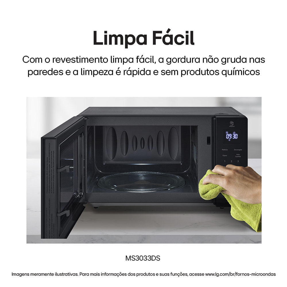 Micro-ondas LG NeoChef 30L MS3033DSA Preto