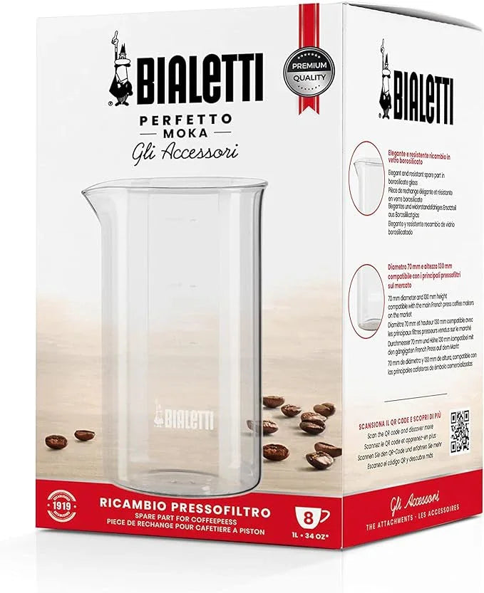 Copo Reposição French Press Bialetti 1L Aço Inox