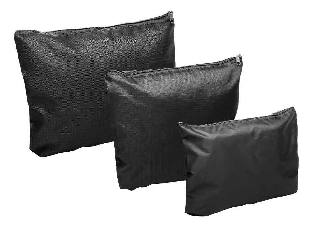 Conjunto de 6 Organizadores de Mala para Viagem em Nylon Preto Lyor