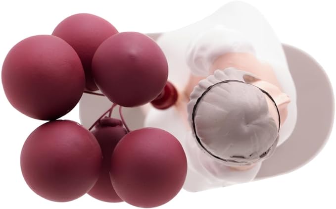 Figura Decorativa de Resina Wolf Boneca Balões Vermelhos 8x13x 28cm