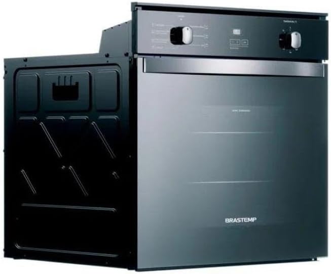 Forno de Embutir Elétrico Brastemp 84 Litros Inox Espelhado com Convecção Timer BOC84AR