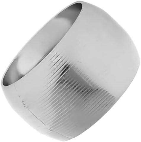 Conjunto 4 Anéis para Guardanapo de Aço Niquelado Circle Prata Lyor 4,5cm