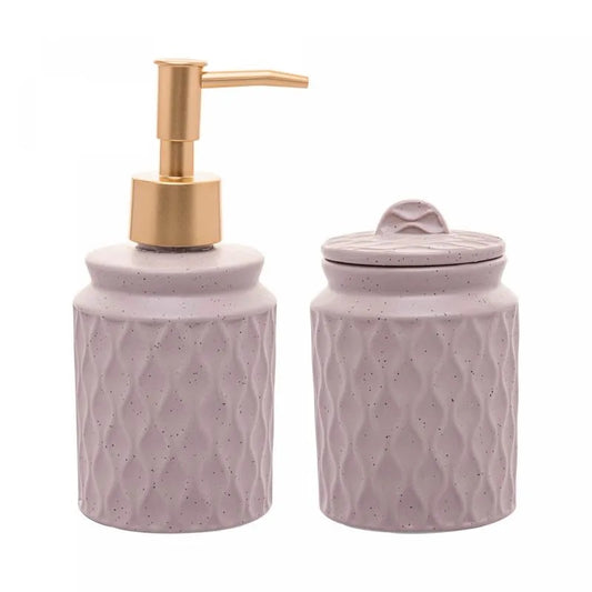 Conjunto 2 Peças para Banheiro Wolff de Cerâmica Wave Bege