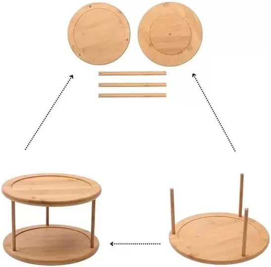 Conjunto de 6 Peças de Bambu para Banheiro Branco Lyor