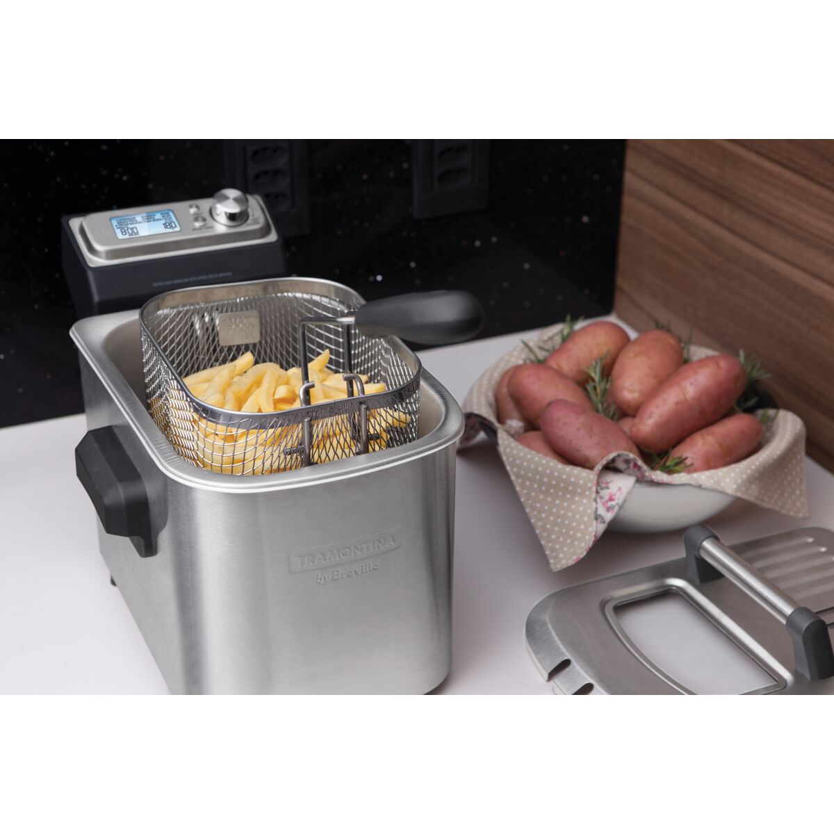 Fritadeira Elétrica Tramontina by Breville Smart em Aço Inox 7 Funções 4 L