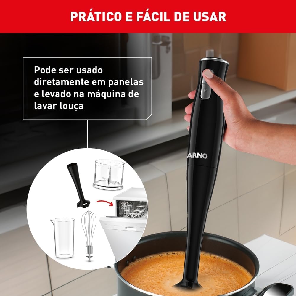 Mixer Arno Turbomix Pro 3 Em 1 Cor Preto MX31