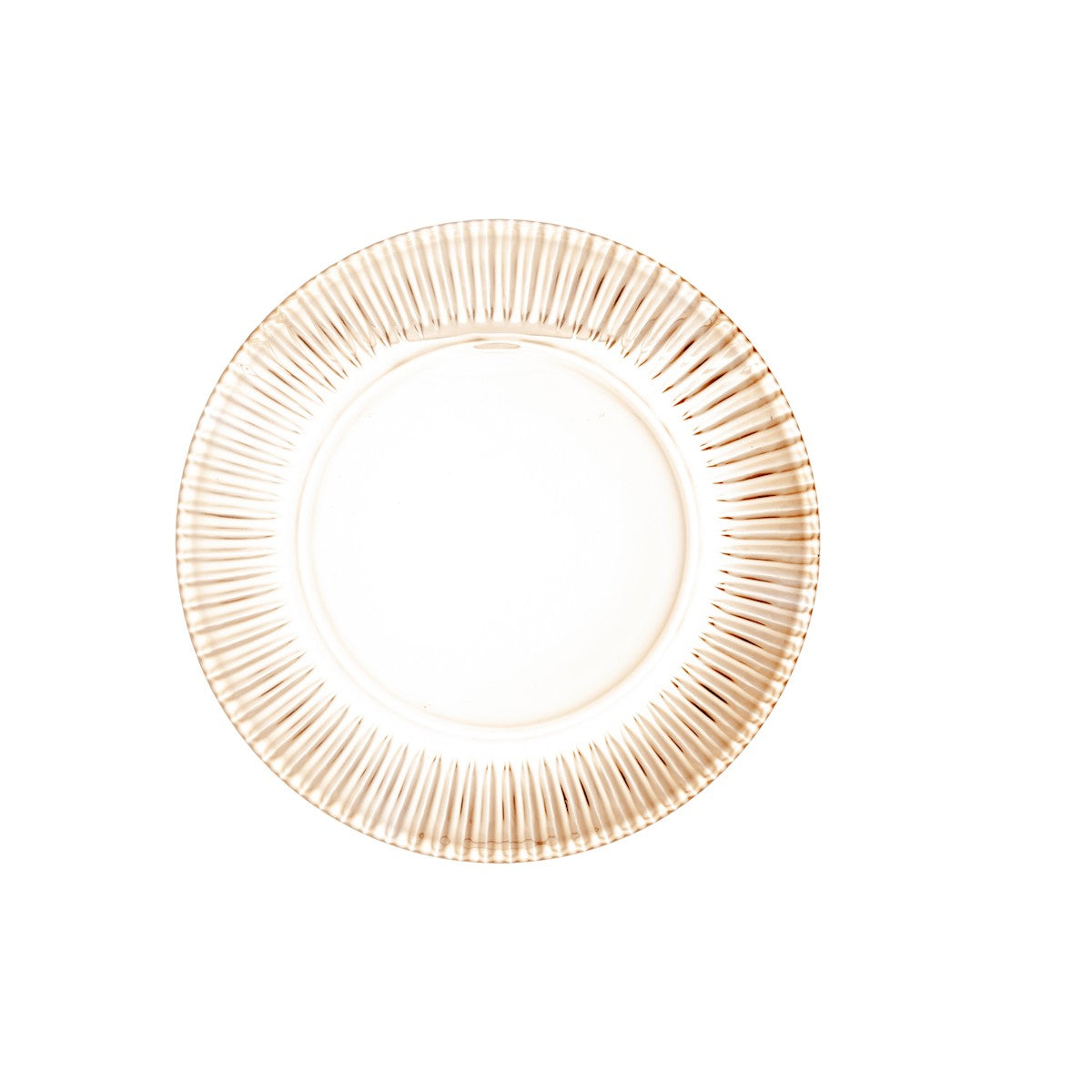 Prato para Sobremesa de Cristal Ecológico Imperial Âmbar Metalizado 19,5cm Lyor