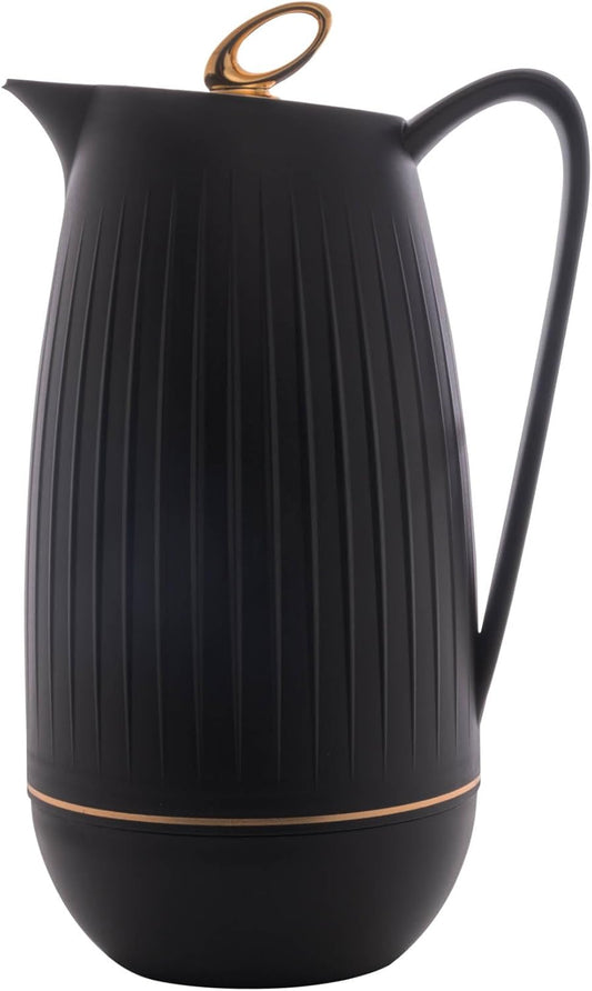 Garrafa Térmica de Plástico Balloon Preta Lyor 1L