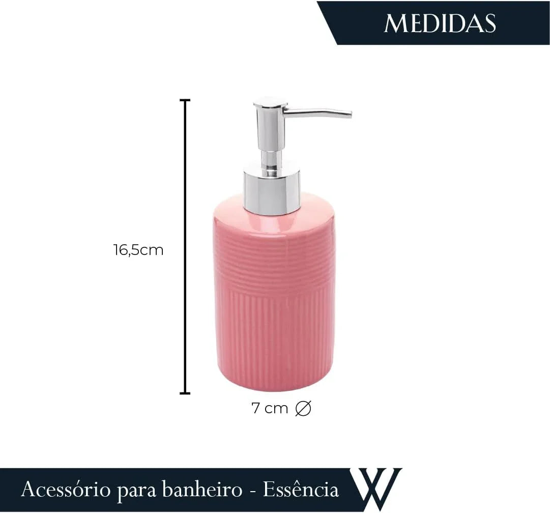 Conjunto 2 Peças para Banheiro de Cerâmica Essência Rosa Wolff