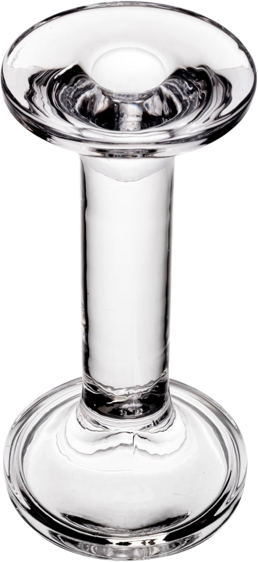 Castiçal para Vela de Vidro Creta Wolff 9cm x 9cm x 18,5cm