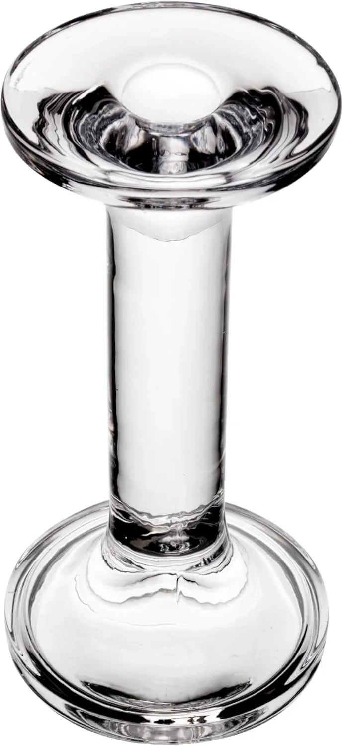 Castiçal para Vela de Vidro Creta Wolff 9cm x 9cm x 18,5cm