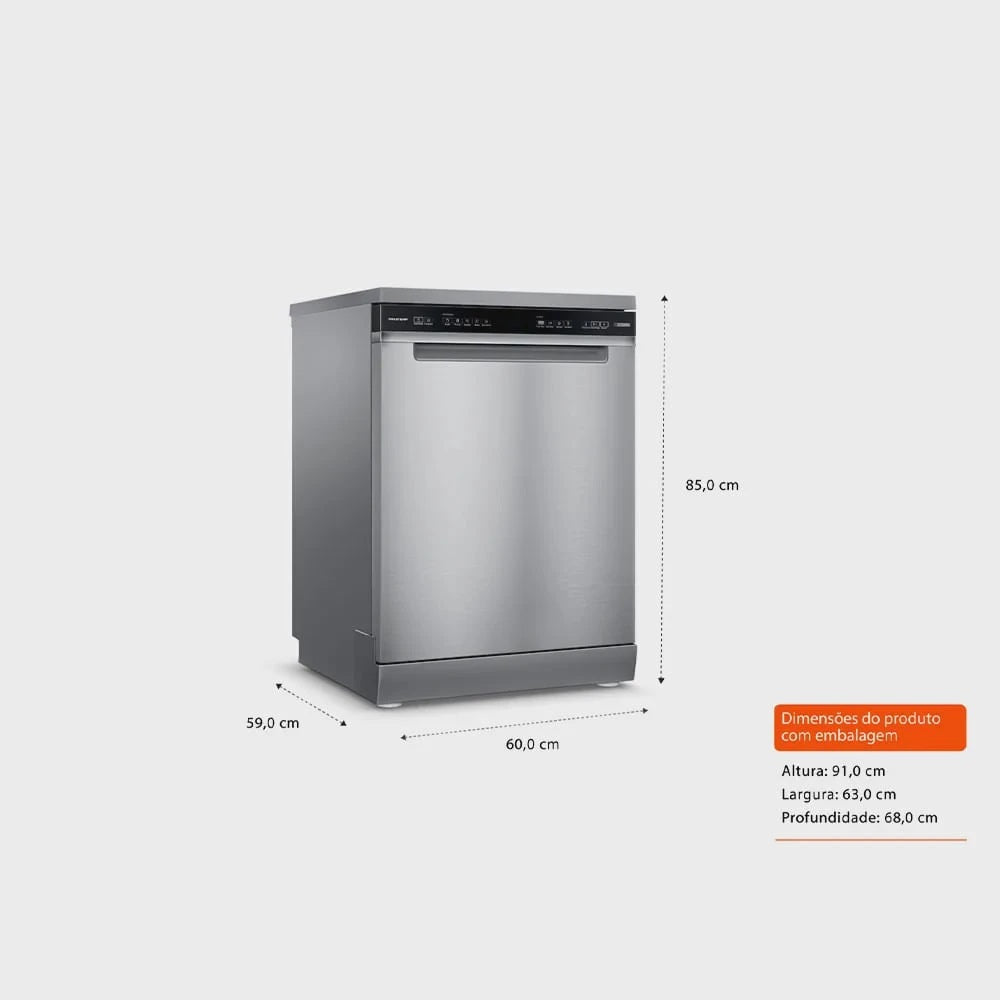 Lava-Louças Brastemp 15 Serviços BLF62ARBNA 60Hz Inox