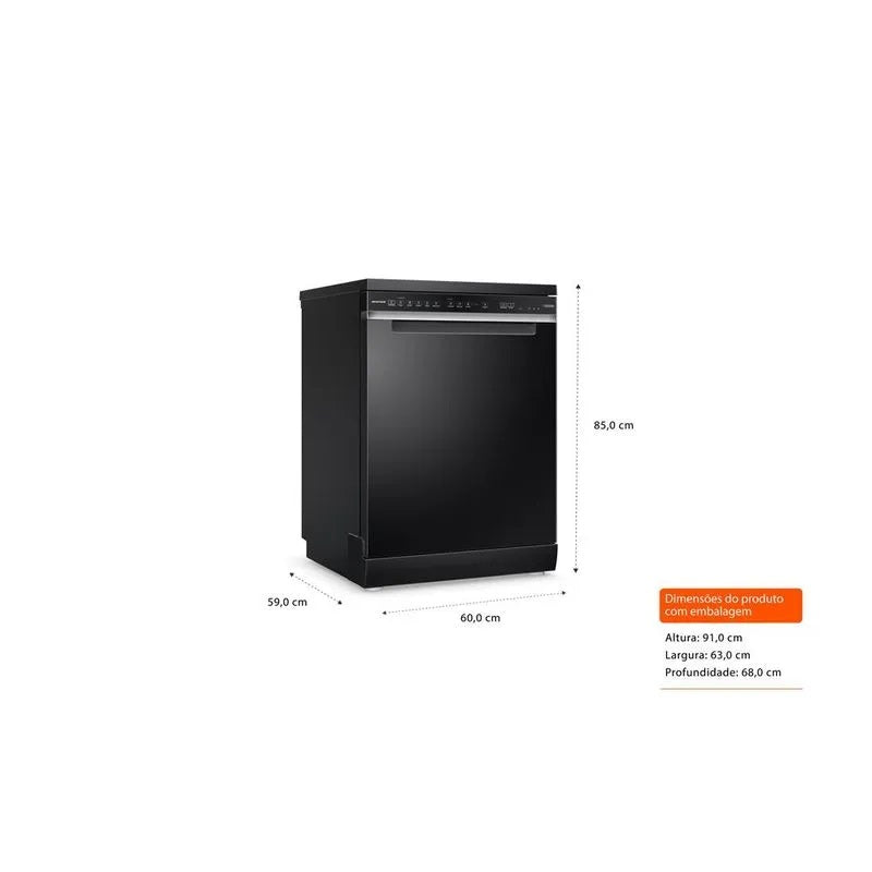 Lava Louças Brastemp 15 Serviços BLF61AE Preto