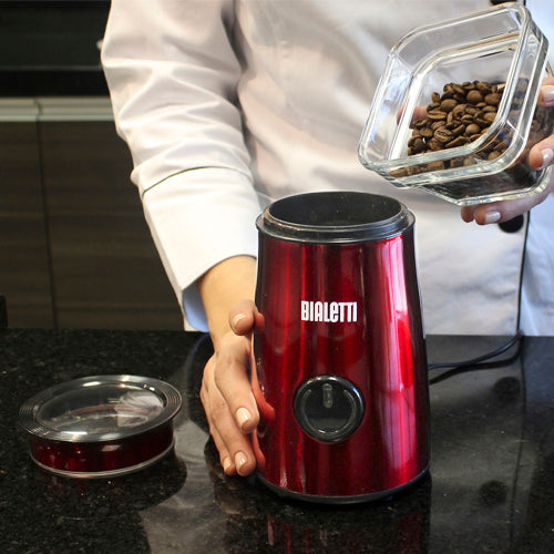 Moedor Elétrico de Café Bialetti Eletricity Vermelho