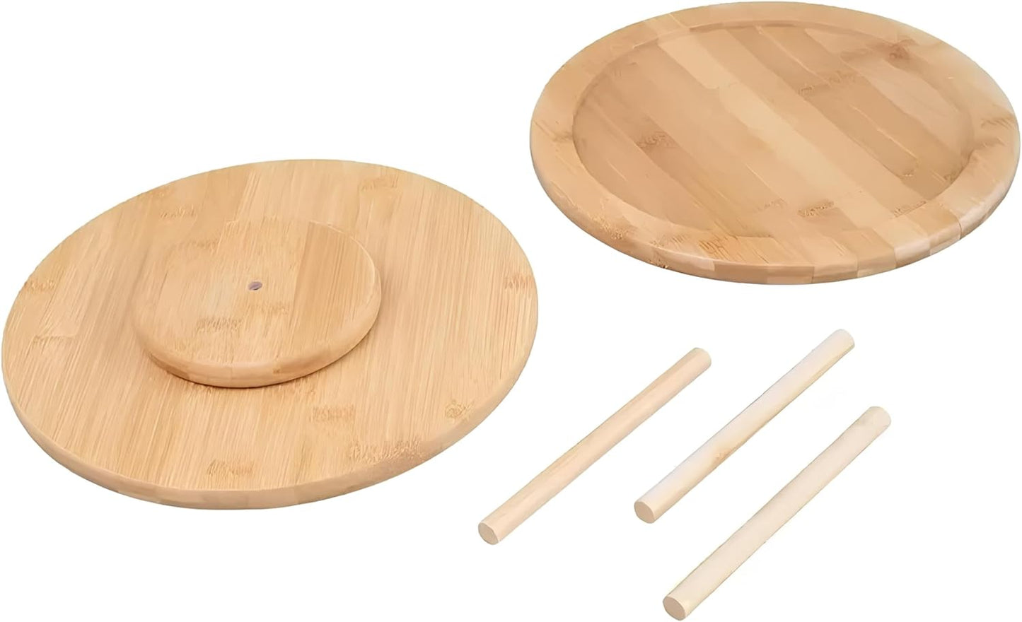 Conjunto de 6 Peças de Bambu para Banheiro Branco Lyor