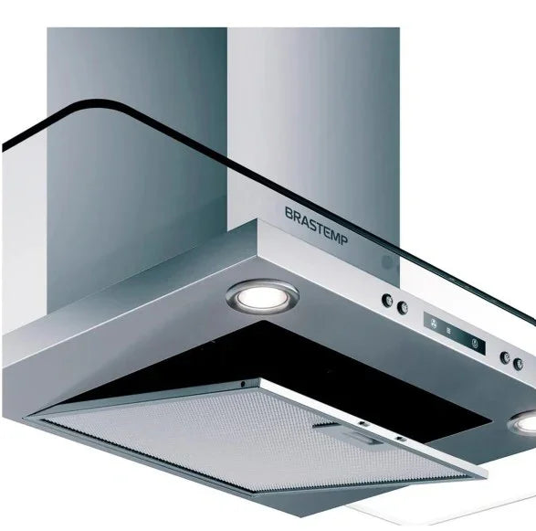 Coifa Vidro Plano Parede Brastemp 90 cm BAP90AR