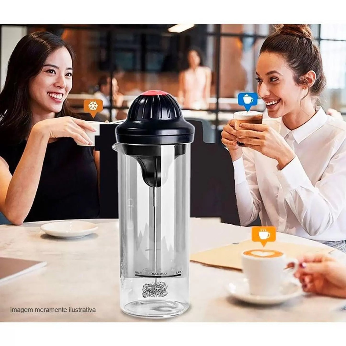 Mixer Multiuso Wolff com Copo de Vidro Borossilicato 450ml