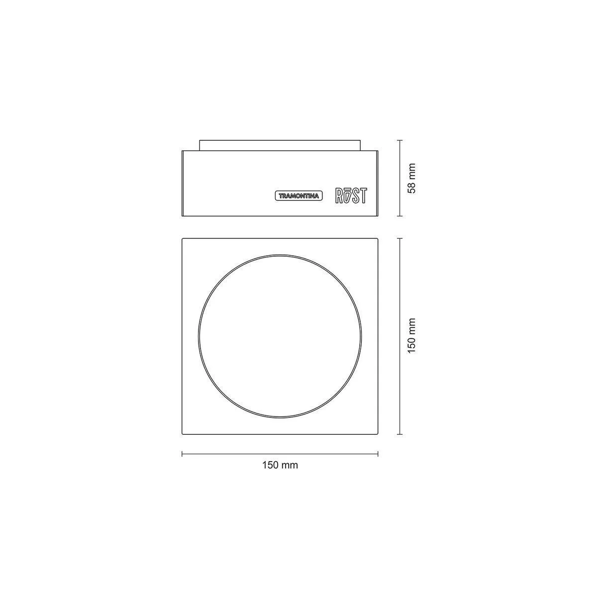 Farinheira Tramontina Rost em Madeira Jatobá 15x15 cm