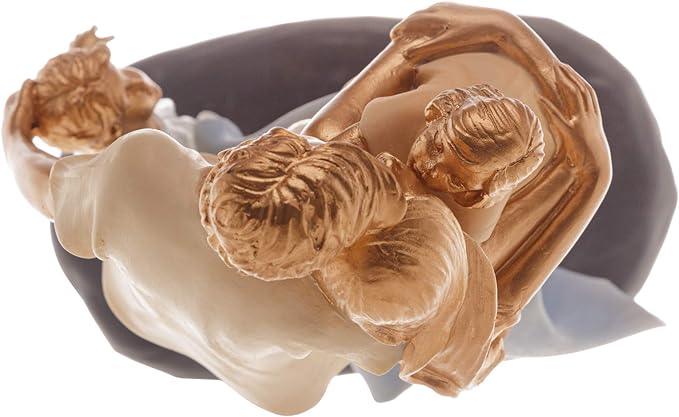 Figura Decorativa de Resina Familia Wolff 15x9x28cm