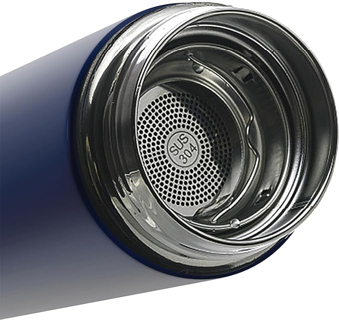 Garrafa Térmica Aço Inox Termômetro em Led 500ml Wolff Azul