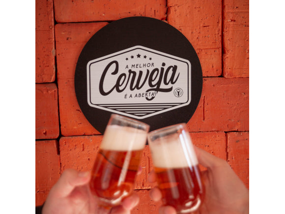 Placa de Parede Redonda Urbano Cerveja Uatt?