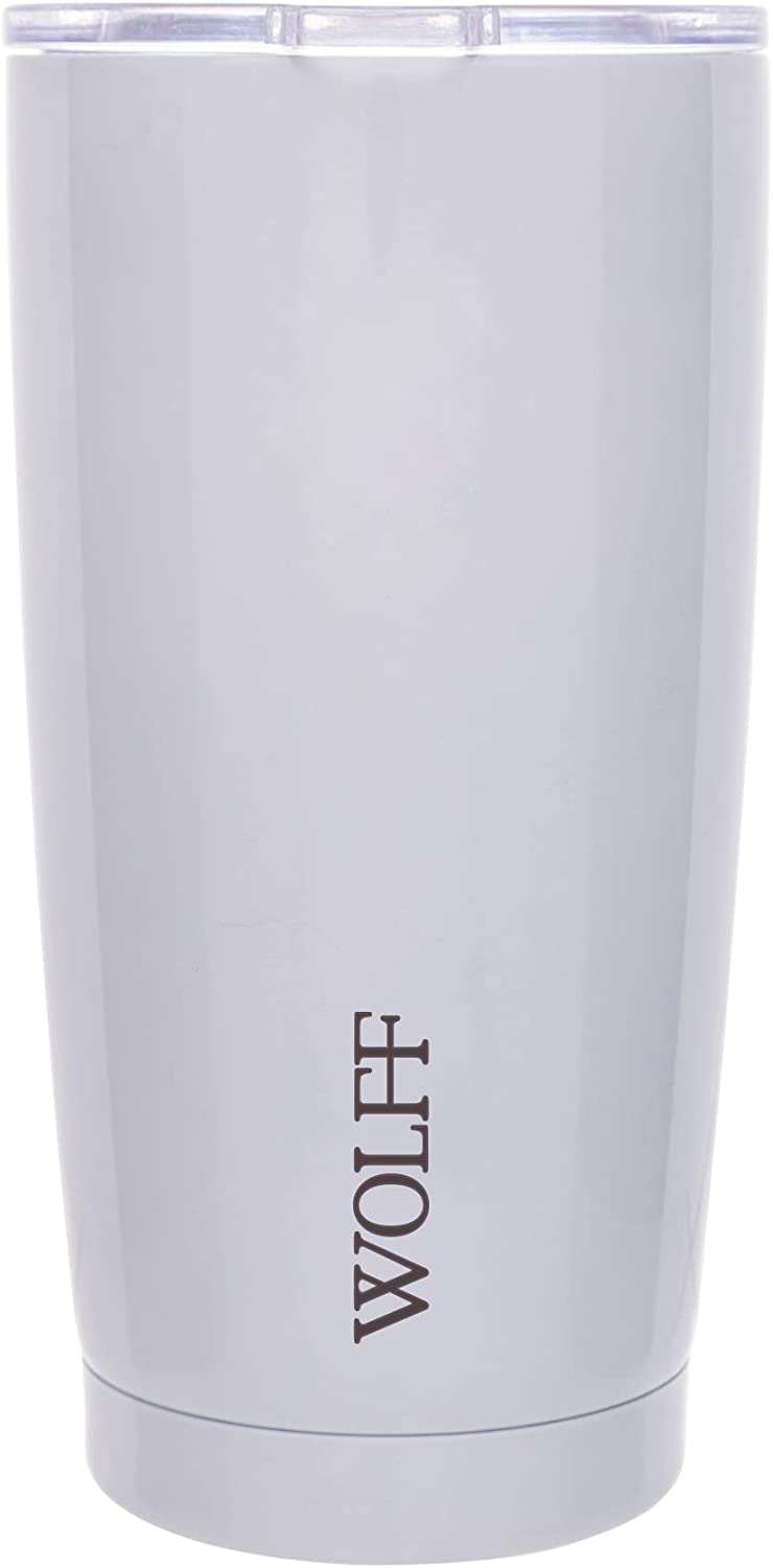 Copo Térmico Aço Inox Parede Dupla Tampa Branco 600ml -Wolff