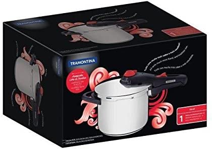 Panela Pressão Tramontina Aço Inox Solar Polida  6 L 22 cm