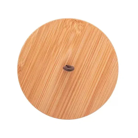 Potiche Ceramica Decorativo com Tampa  Bambu Verde Lyor 10X10x15