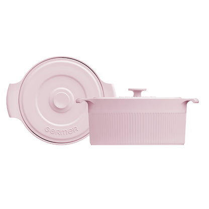 Cocotte De Porcelana Rosa Fractal Germer 22cm