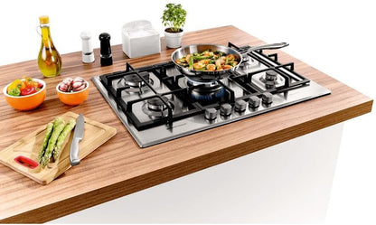 Cooktop 5 Bocas Brastemp Gourmand Inox Com Duplachama E Trempe Com Ferro Fundido Bdk75dr