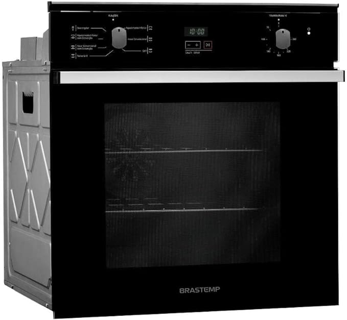 Forno de Embutir Elétrico Brastemp 84 Litros Preto com Convecção e Timer Touch - BOC84AE