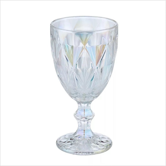 Taça de Vidro para Água Wolff Diamond Rainbow Metalizada 325ml