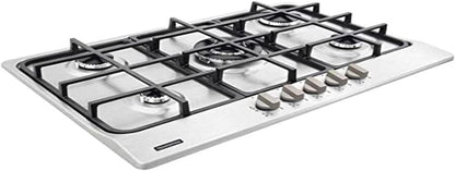 Cooktop a Gás Tramontina New Penta em Aço Inox e Trempes em Ferro Fundido com Acendimento